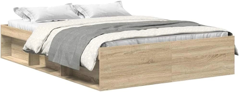 vidaXL Cadre de lit sans Matelas chêne Sonoma 160x200 cm