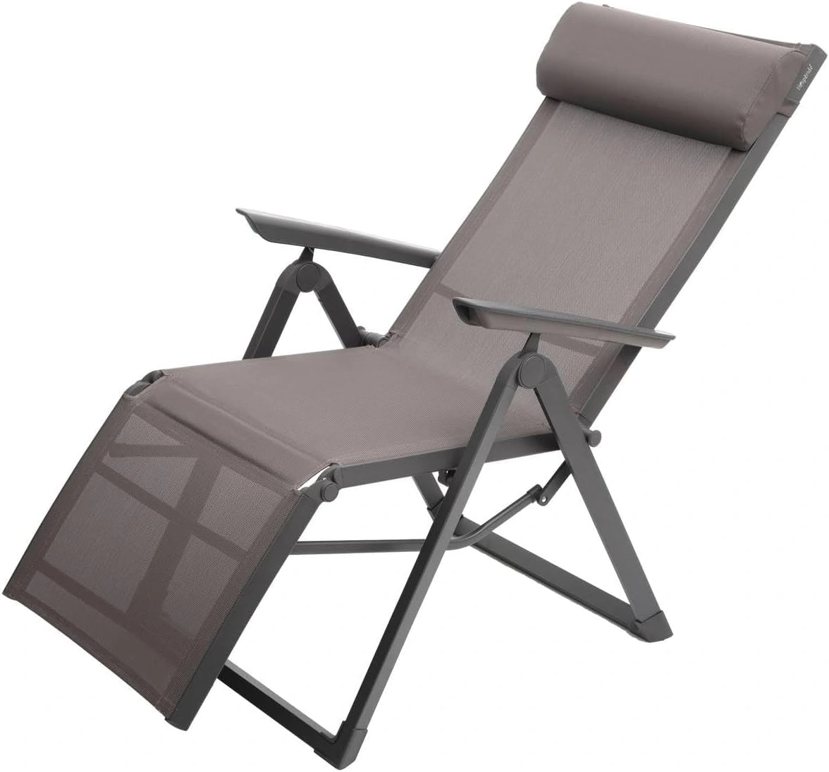 HESPERIDE - Fauteuil de Jardin Inclinable Decima - Noisette/Praline - Aluminium - Mobilier d'Extérieur pour Terrasse Balcon Patio