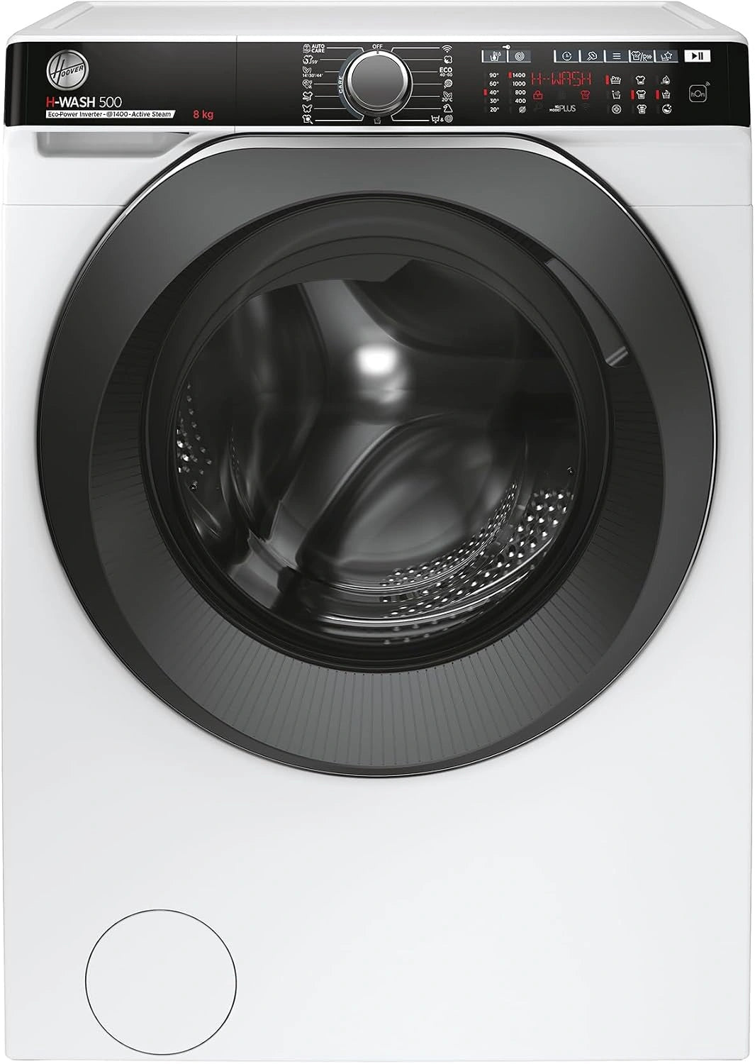 Hoover H-WASH 500 HWPV 48AMBC/1-S I Machine à laver à chargement frontal 8 kg I Commande intelligente avec Wi-Fi + Bluetooth I Fonction vapeur