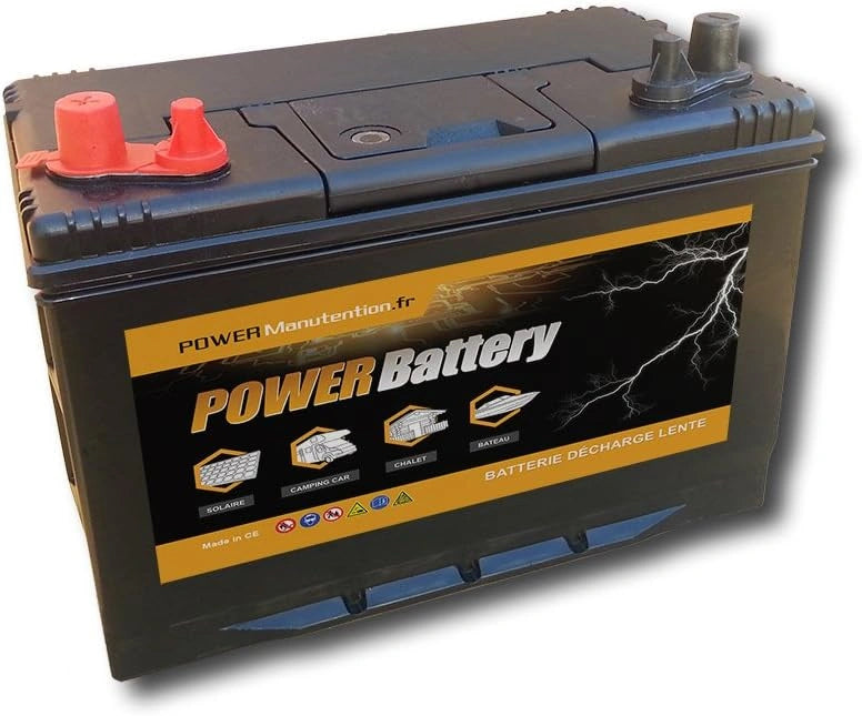 Batterie décharge lente camping car bateau 12 v 110 ah 330x172x242 mm