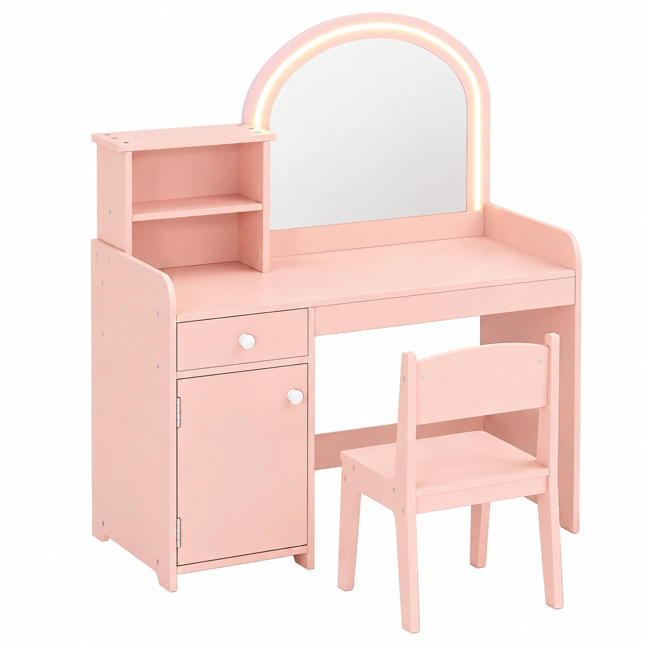 table-enfant-avec-chaise-et-miroir-acrylique-lumiere-led-etageres-et-tiroir-dispositif-antibasculement-shyyrt1462um