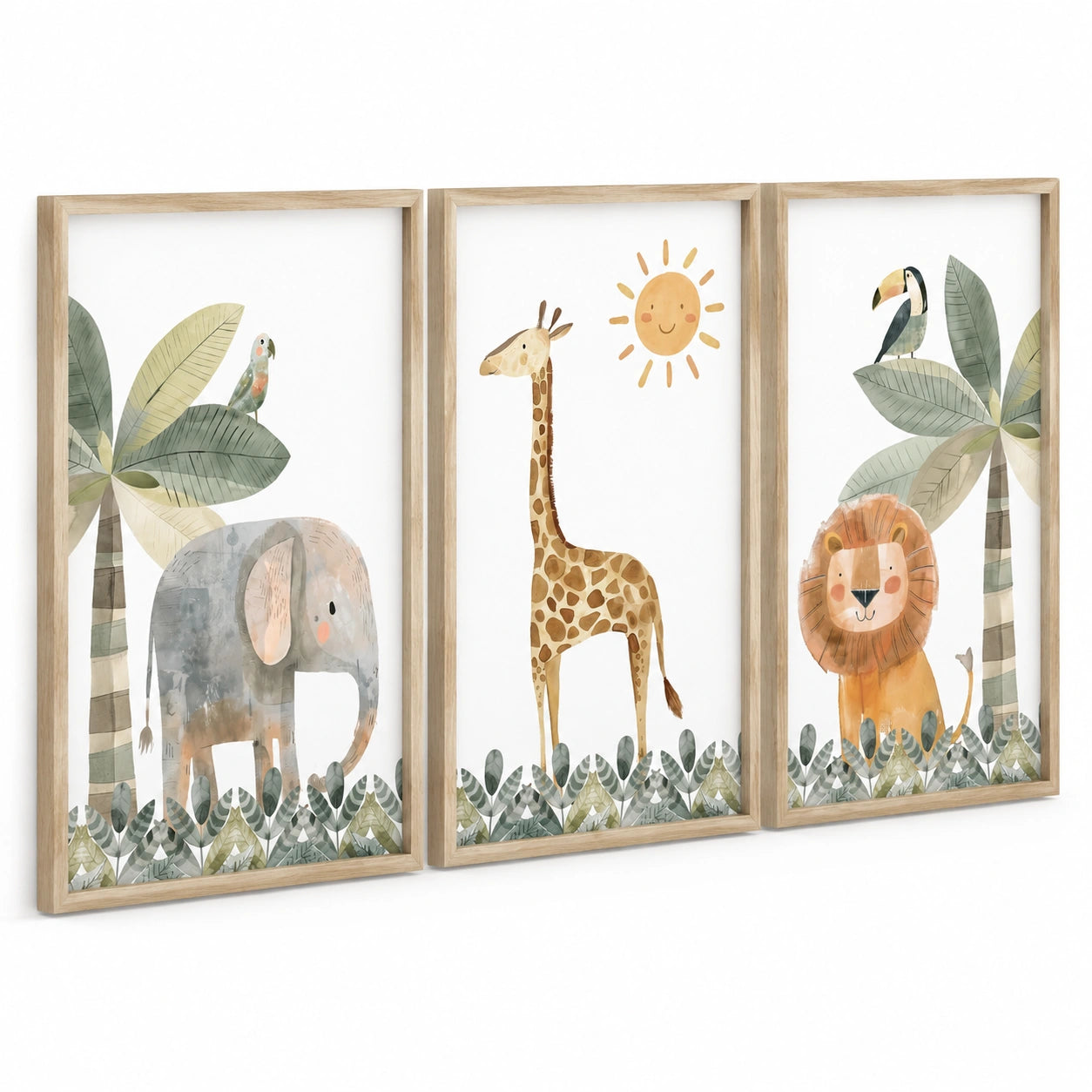 ensemble-d-impressions-animaux-safari-pour-chambre-d-enfant-shysjd1412op