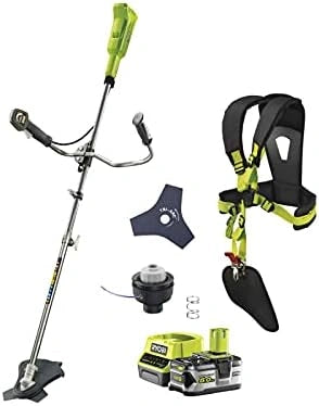 Pack RYOBI débroussailleuse 18 V One+ OBC1820B - 1 Batterie 5.0 Ah - 1 Chargeur 2.0 Ah RC18120-150