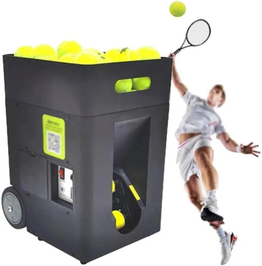 Machine de Lancement de Balle de Tennis Portable, 50 balles, Machine de Lancement de Balle Automatique Intelligente, avec télécommande et Application