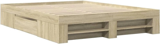 vidaXL Cadre de lit sans Matelas chêne Sonoma 160x200 cm
