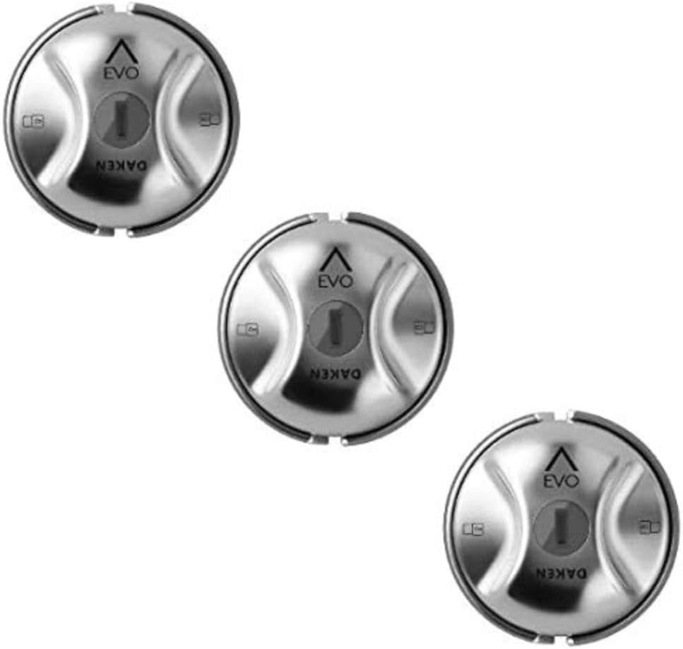 DAKEN Saturn Evo Triple - Lot de 3 Serrures Antivols Robustes pour Véhicules Utilitaires, Acier Inoxydable, Verrouillage Manuel