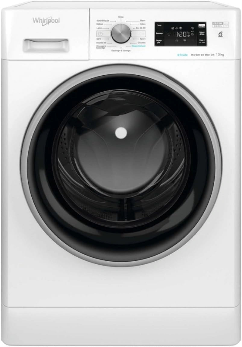 Lave-linge frontal 10kg 1400 Tours/min Blanc - FFBD10469BSVFR, 63.7 cm, 76 dB, 71 L