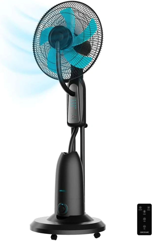 Cecotec - Ventilateur Nébuliseur EnergySilence 490 Freshessence - 90 W, Diamètre 40 cm, Capacité de 2,8 L, 3 Vitesses et 3 Modes