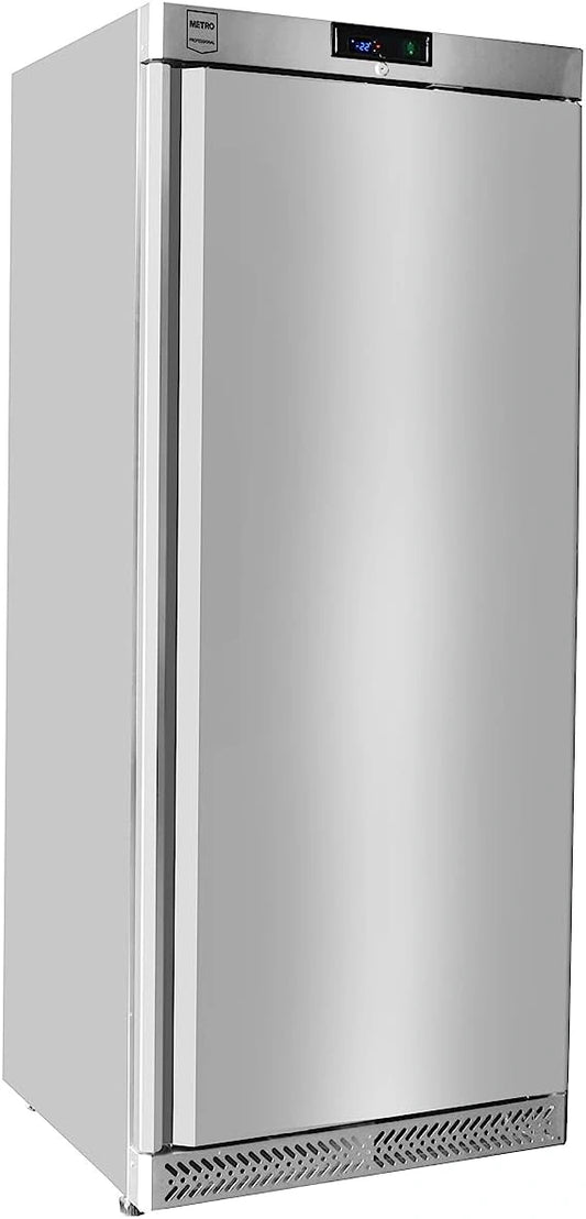 METRO Professional Congélateur GFR6600S, 380 L, 480 W, 5 étagères réglables, refroidissement par air, avec serrure, argenté