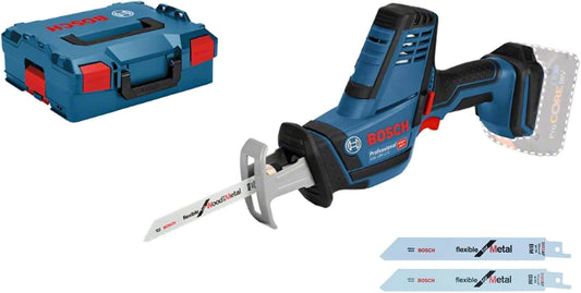 Bosch Professional 18 V System scie sabre sans-fil GSA 18 V-LI C (version Compact, avec 3 lames de scie sabre, L-BOXX)