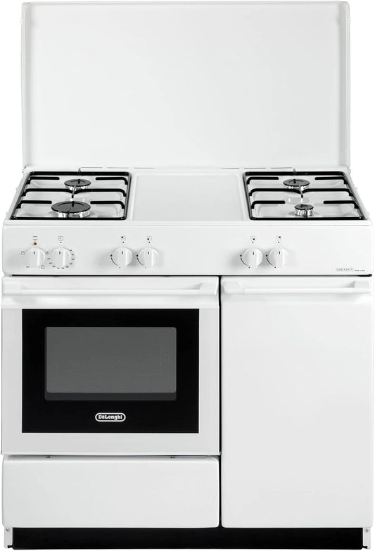 SEW8540NEDM Cuisinière à gaz avec four électrique n° 4 brûleurs Blanc Classe énergétique A