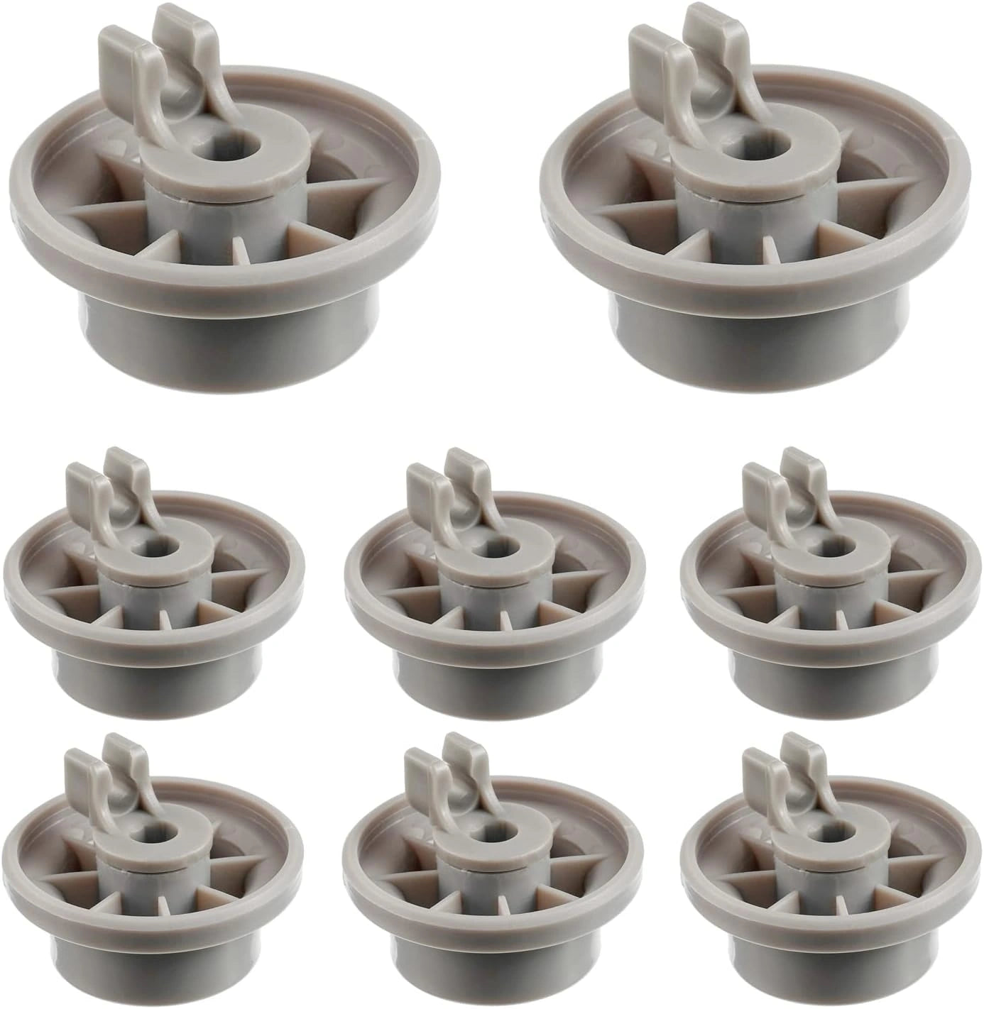 BOJACK 165314 Roulettes pour Panier Inférieur de Lave Vaisselle, Compatible avec Bosch et Thermador 420198 PS3439123 63016302400 (Lot de 8 Pièces)