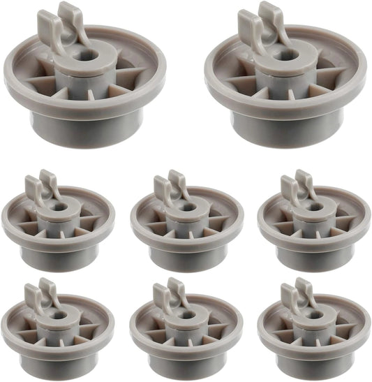 BOJACK 165314 Roulettes pour Panier Inférieur de Lave Vaisselle, Compatible avec Bosch et Thermador 420198 PS3439123 63016302400 (Lot de 8 Pièces)