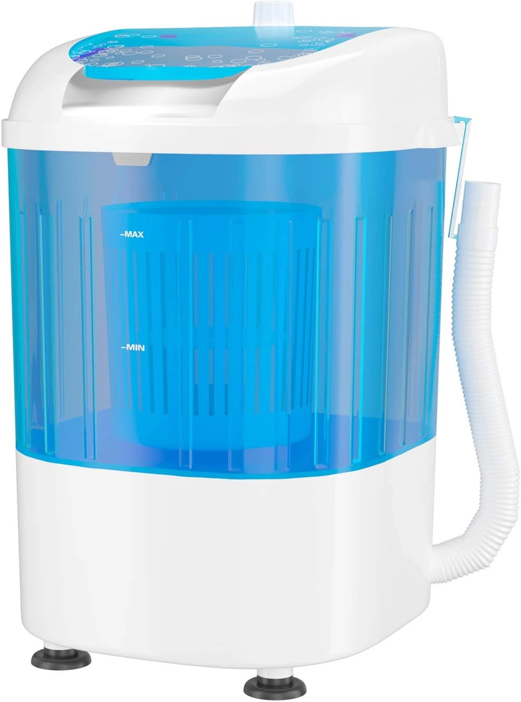 GOPLUS Mini Machine à Laver Portable, 2,5 KG, 170 W, 36x34x51 CM, Mini Lave-Linge 2 en 1 Multi-Fonction Essorage, Semi-automatique, Lavage Rapide