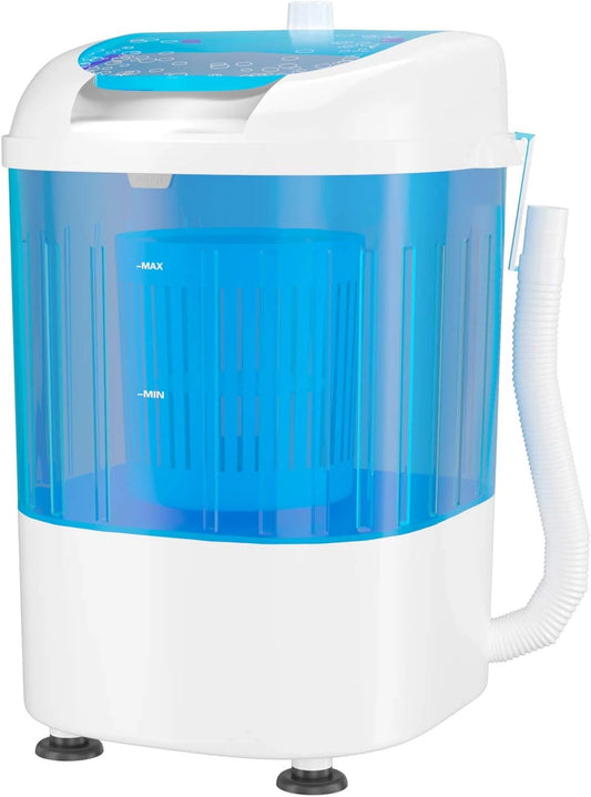 GOPLUS Mini Machine à Laver Portable, 2,5 KG, 170 W, 36x34x51 CM, Mini Lave-Linge 2 en 1 Multi-Fonction Essorage, Semi-automatique, Lavage Rapide