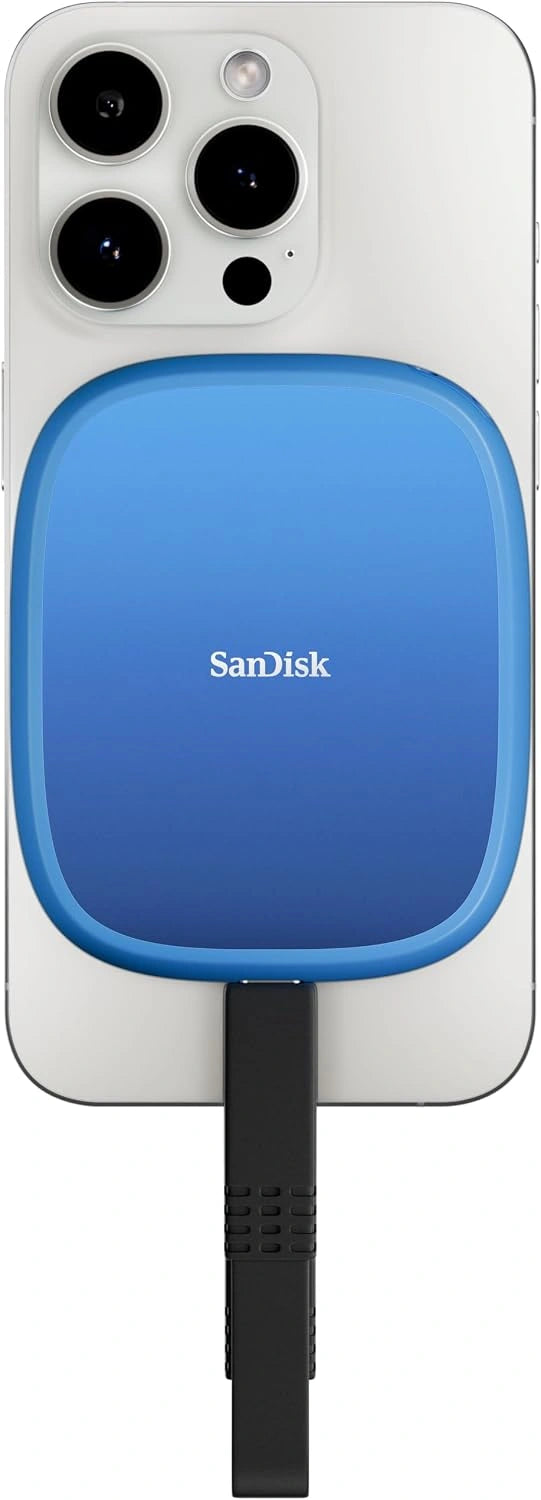 SanDisk Creator Phone SSD 1 to, Jusqu'à 1000 Mo/s en Lecture, Compatible avec MagSafe, Un Mois d'abonnement à Adobe Creative Cloud