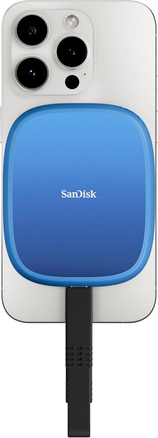 SanDisk Creator Phone SSD 1 to, Jusqu'à 1000 Mo/s en Lecture, Compatible avec MagSafe, Un Mois d'abonnement à Adobe Creative Cloud
