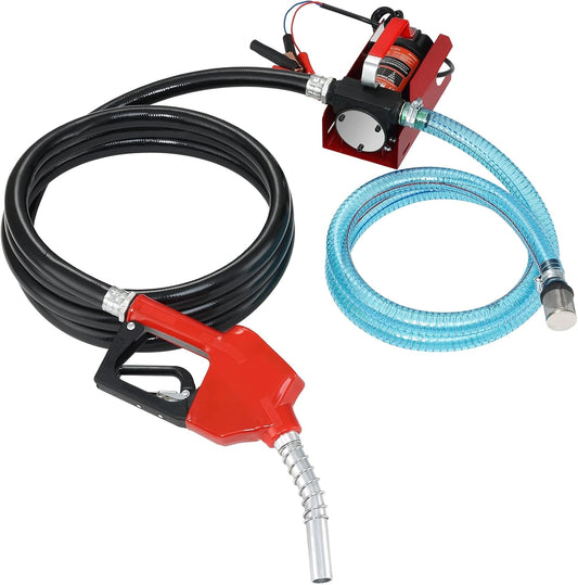 VEVOR Pompe Transfert Diesel 37,8 L/min Pompe Gasoil 12 V CC Pompe Transfert Carburant Électrique Buse Arrêt Auto Pompe à Fioul Fuel Tuyau
