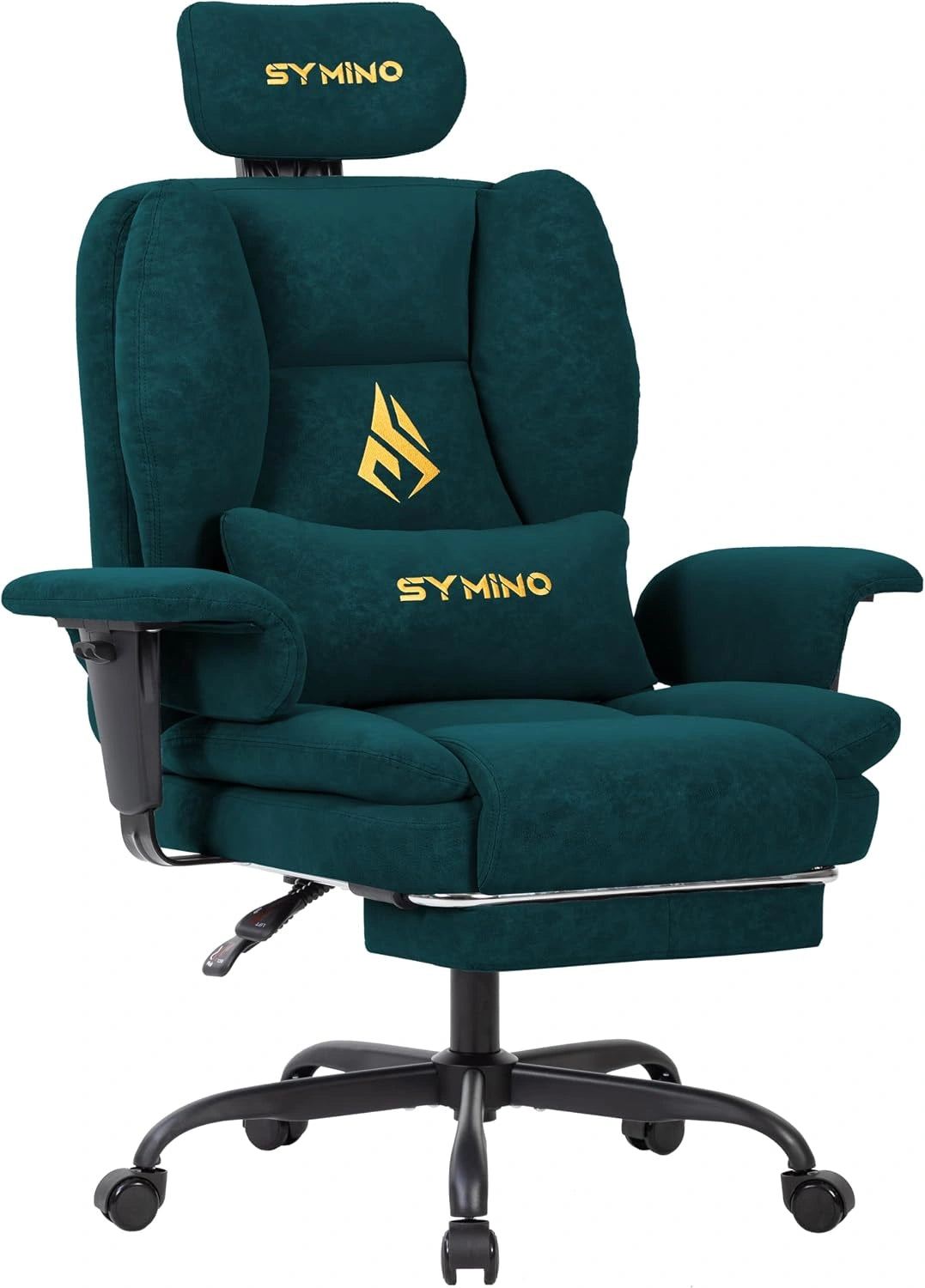Symino Chaise Gaming Fauteuil Gaming Ergonomique - Chaise Bureau avec Repose-Pieds Réglable, PU en Cuir 130kg