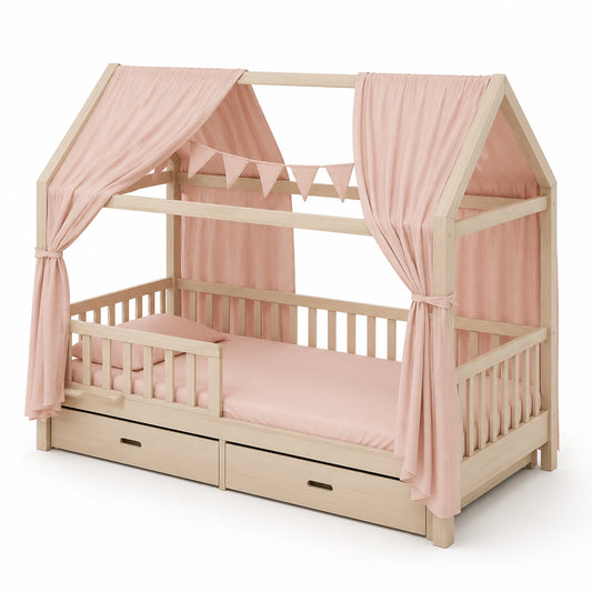 ensemble-de-decoration-pour-lit-bebe-avec-guirlande-et-ciels-de-lit-coton-biologique-rose-itahsu1423vx