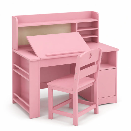 ensemble-table-et-chaise-enfant-avec-etagere-et-plateau-inclinable-3-a-8-ans-rose-edrkmr1404hv