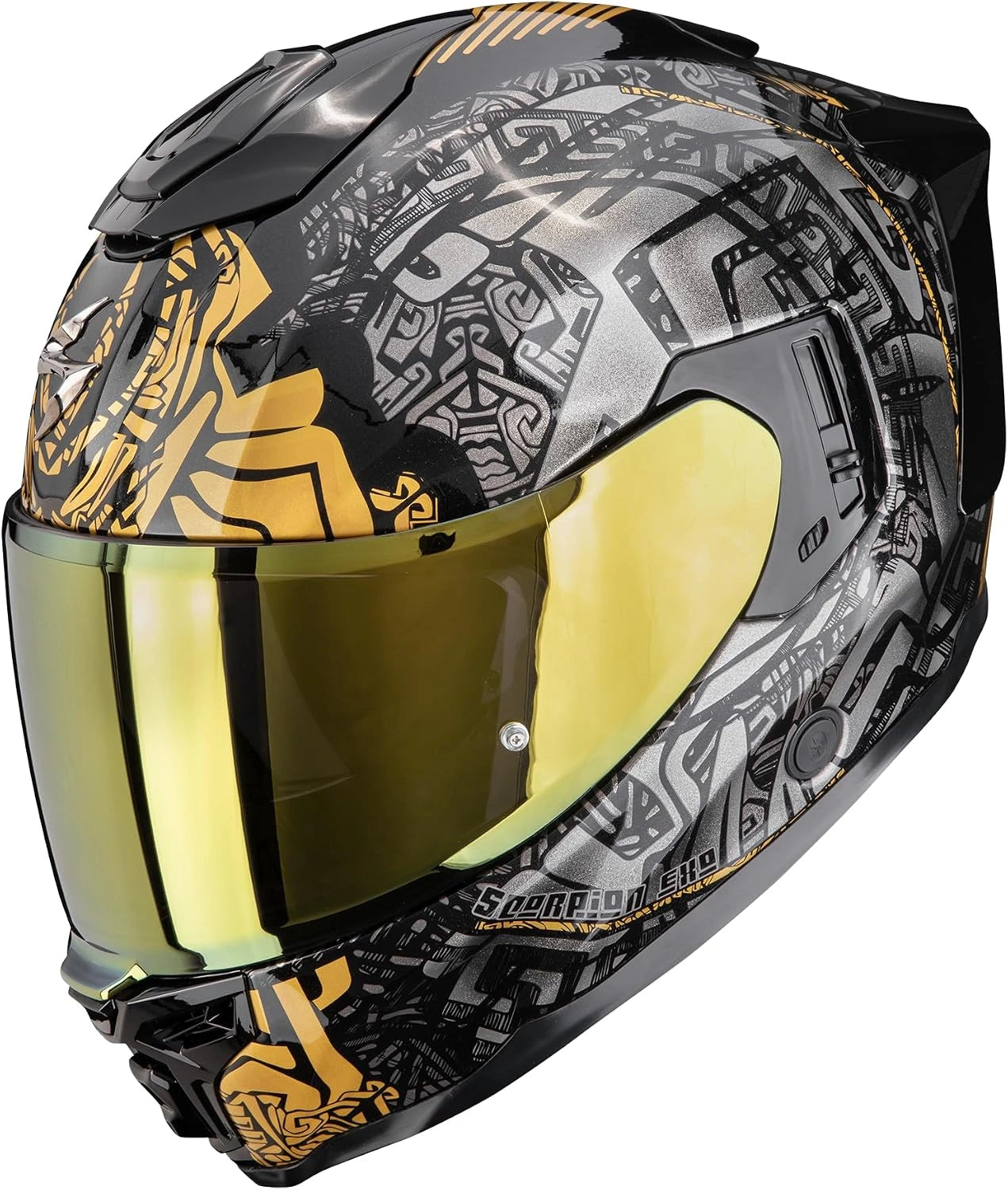 Scorpion Exo-1500 Air Apus Casque intégral, noir/gris/or, M (57/58)