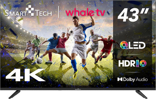 Smart Tech TV QLED 4K UHD 43' (108 cm) Smart TV Whale OS-43QH02 V- Molotov, Disney+ 3xHDMI - 2xUSB, Prime Video, Son Dolby, Netflix